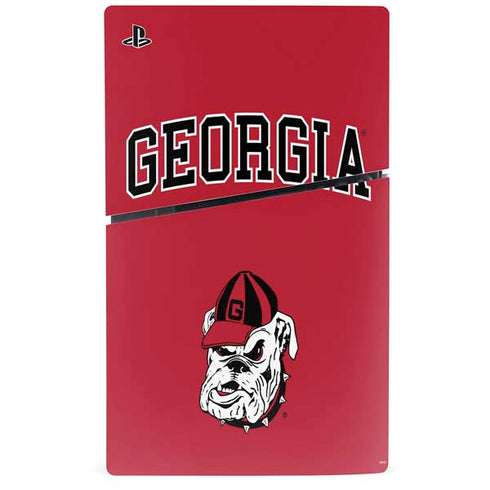 University of Georgia Bulldogs Logo PS5 Slim Disk Bundle Skin