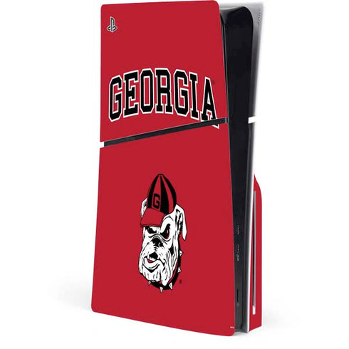 University of Georgia Bulldogs Logo PS5 Slim Disk Console Skin