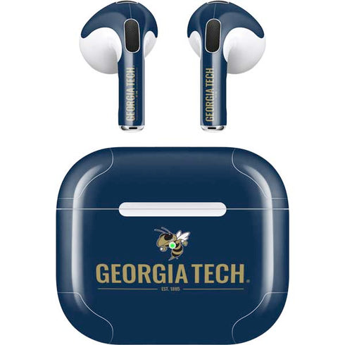 Georgia Institute of Technology Est 1885 Navy Apple AirPods (3rd Gen 2021) Skin