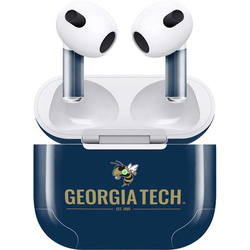 Georgia Institute of Technology Est 1885 Navy Apple AirPods (3rd Gen 2021) Skin