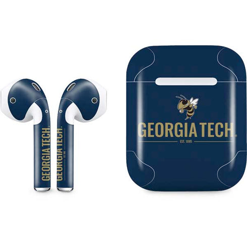 Georgia Institute of Technology Est 1885 Navy Apple AirPods Skin