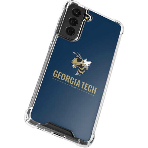 Georgia Institute of Technology Est 1885 Navy Galaxy S21 FE Clear Case
