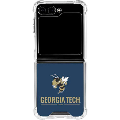 Georgia Institute of Technology Est 1885 Navy Galaxy Z Flip5 5G Clear Case