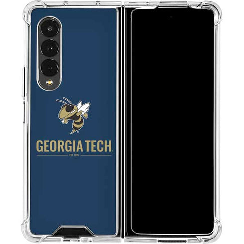 Georgia Institute of Technology Est 1885 Navy Galaxy Z Fold4 5G Clear Case