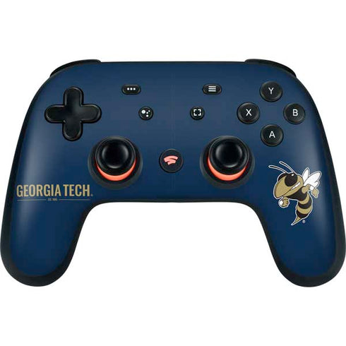 Georgia Institute of Technology Est 1885 Navy Google Stadia Controller Skin