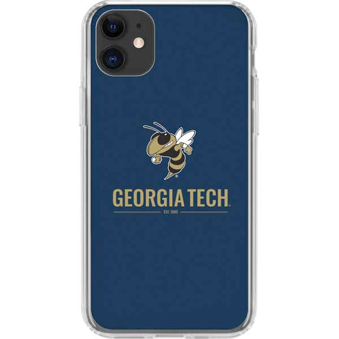 Georgia Institute of Technology Est 1885 Navy iPhone 11 Clear Case
