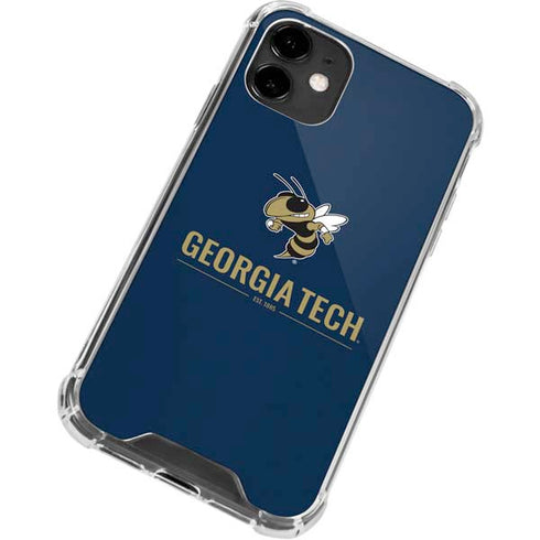 Georgia Institute of Technology Est 1885 Navy iPhone 12 Clear Case