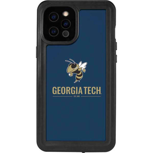Georgia Institute of Technology Est 1885 Navy iPhone 12 Pro Max Waterproof Case