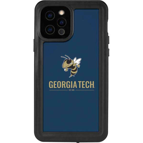 Georgia Institute of Technology Est 1885 Navy iPhone 12 Pro Waterproof Case