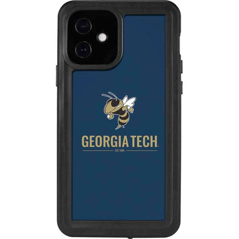 Georgia Institute of Technology Est 1885 Navy iPhone 12 Waterproof Case