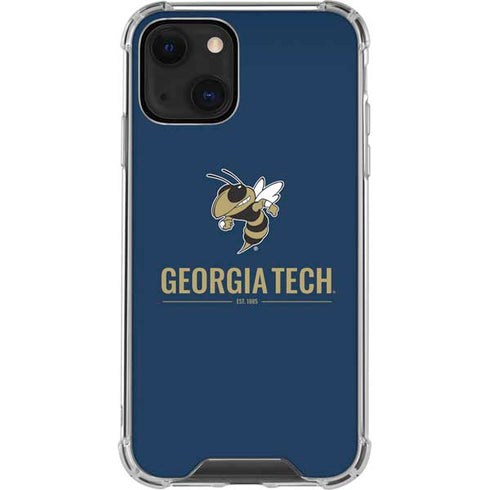 Georgia Institute of Technology Est 1885 Navy iPhone 14 Plus Clear Case