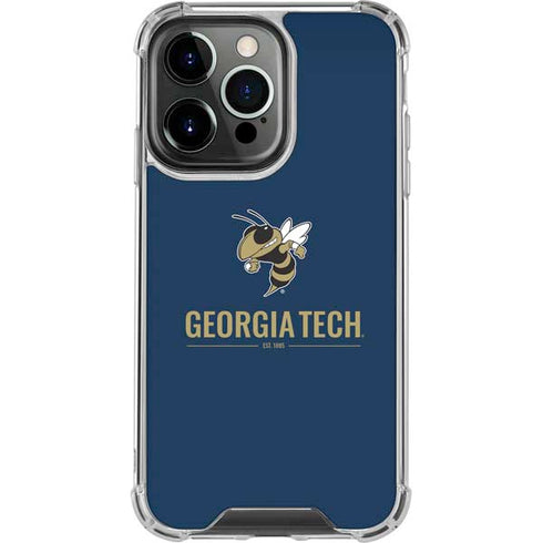 Georgia Institute of Technology Est 1885 Navy iPhone 14 Pro Clear Case