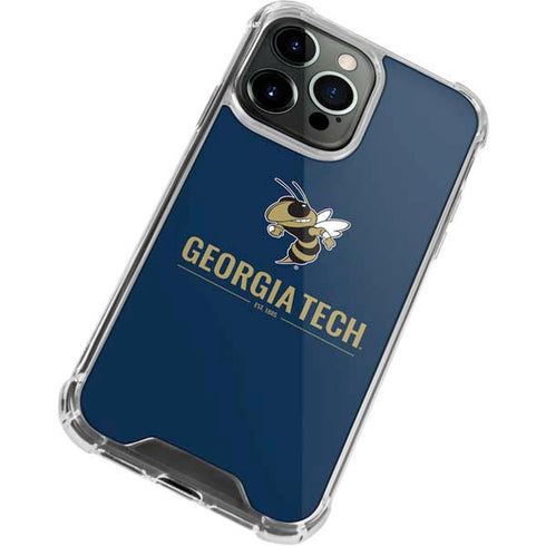 Georgia Institute of Technology Est 1885 Navy iPhone 15 Pro Clear Case