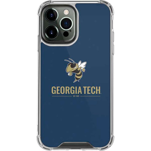 Georgia Institute of Technology Est 1885 Navy iPhone 14 Pro Max Clear Case