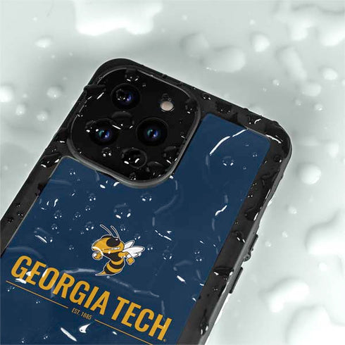 Georgia Institute of Technology Est 1885 Navy iPhone 14 Pro Max Waterproof Case