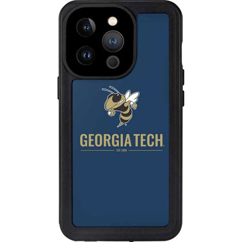 Georgia Institute of Technology Est 1885 Navy iPhone 14 Pro Waterproof Case