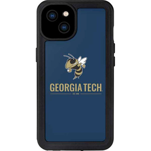 Georgia Institute of Technology Est 1885 Navy iPhone 15 Plus Waterproof Case