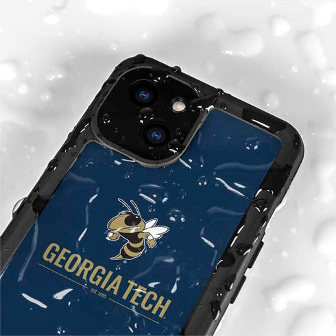 Georgia Institute of Technology Est 1885 Navy iPhone 15 Plus Waterproof Case
