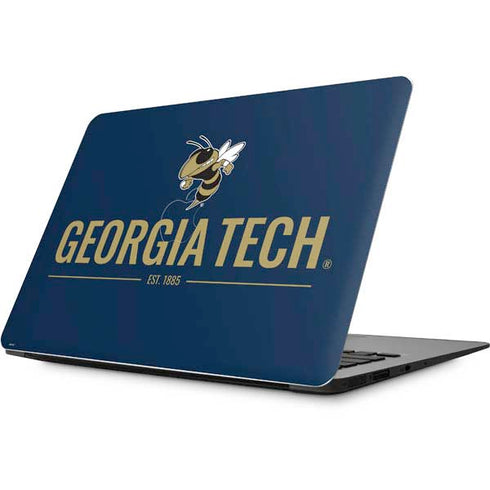 Georgia Institute of Technology Est 1885 Navy Apple MacBook Skin