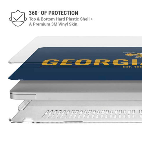 Georgia Institute of Technology Est 1885 Navy MacBook Air 13in M1 (2021) Case plus Skin