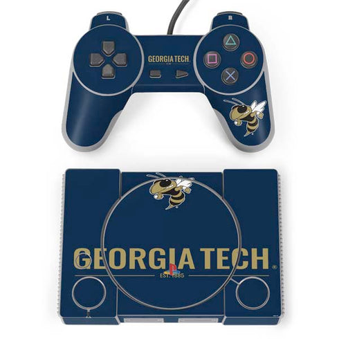 Georgia Institute of Technology Est 1885 Navy PlayStation Classic Bundle Skin