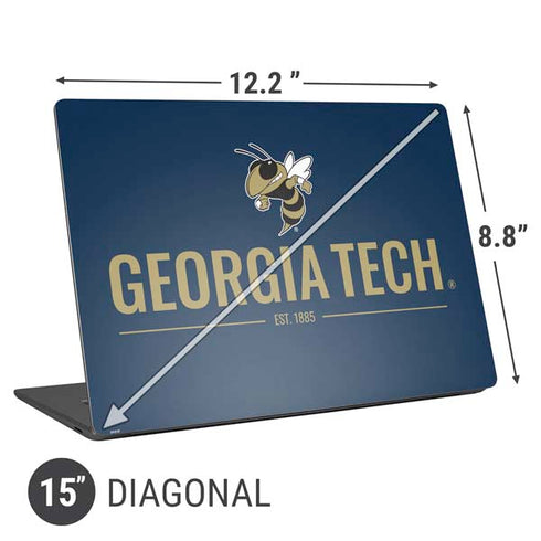 Georgia Institute of Technology Est 1885 Navy Universal Laptop 15in (12.2 x 8.8in) Skin