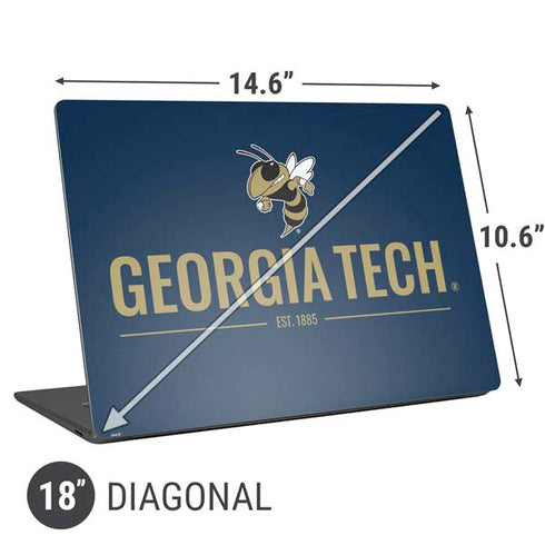 Georgia Institute of Technology Est 1885 Navy Universal Laptop 18in (14.6 x 10.6in) Skin