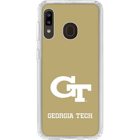 Georgia Institute of Technology Gold GT Galaxy A20 Clear Case
