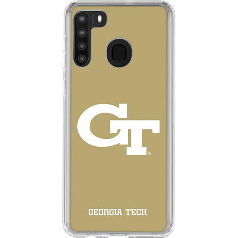 Georgia Institute of Technology Gold GT Galaxy A21 Clear Case