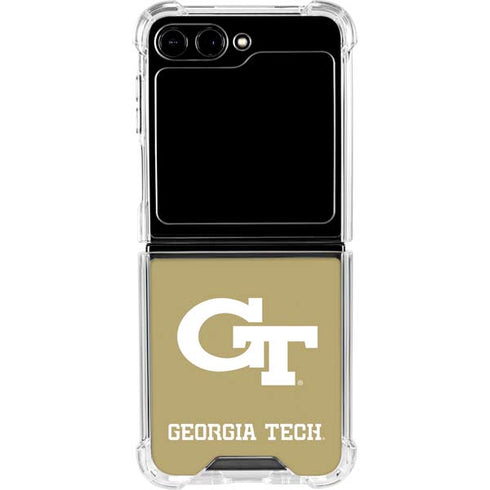 Georgia Institute of Technology Gold GT Galaxy Z Flip5 5G Clear Case