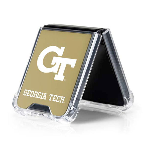 Georgia Institute of Technology Gold GT Galaxy Z Flip5 5G Clear Case