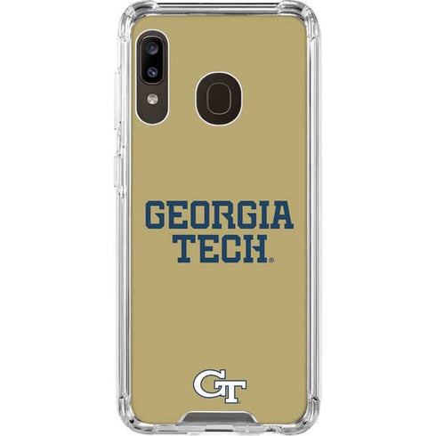 Georgia Institute of Technology LogoType Gold Galaxy A30 Clear Case