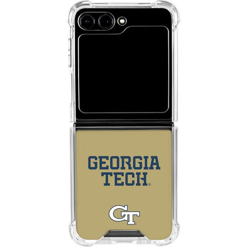 Georgia Institute of Technology LogoType Gold Galaxy Z Flip5 5G Clear Case