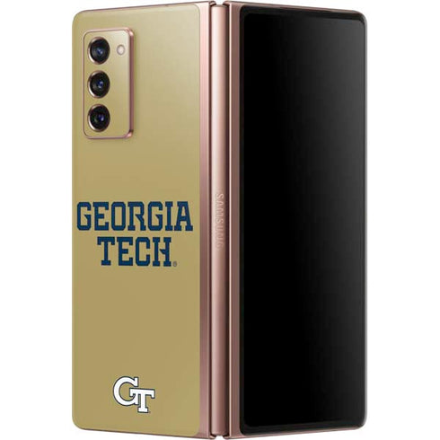 Georgia Institute of Technology LogoType Gold Galaxy Z Fold2 5G Skin