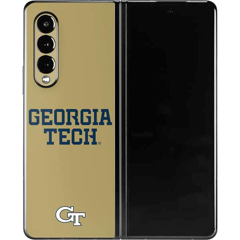 Georgia Institute of Technology LogoType Gold Galaxy Z Fold3 5G Skin