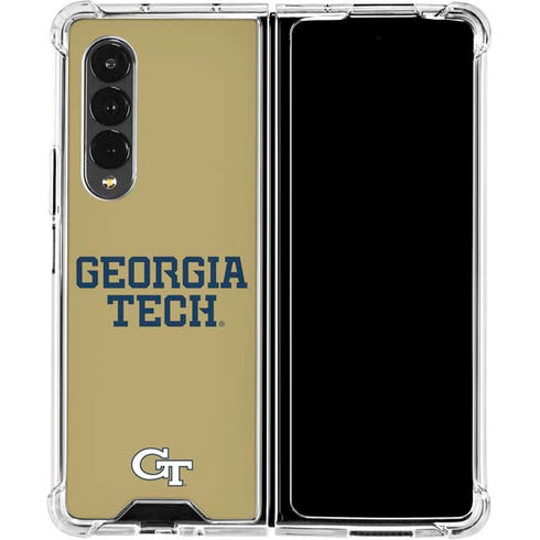Georgia Institute of Technology LogoType Gold Galaxy Z Fold4 5G Clear Case