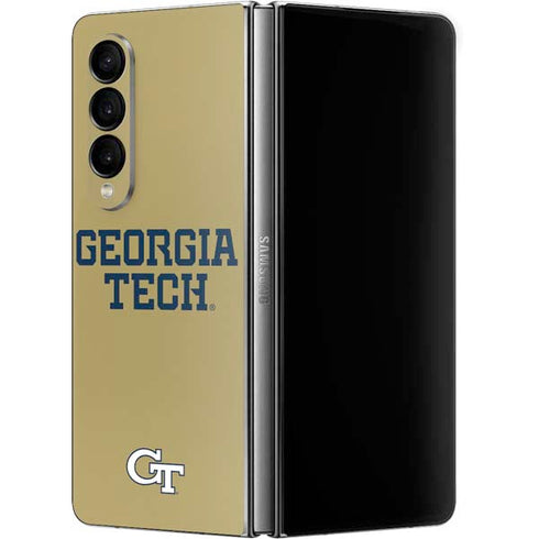 Georgia Institute of Technology LogoType Gold Galaxy Z Fold4 5G Skin