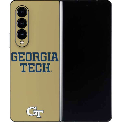 Georgia Institute of Technology LogoType Gold Galaxy Z Fold4 5G Skin