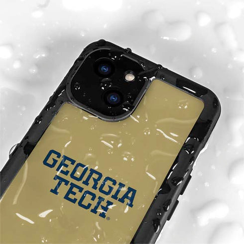 Georgia Institute of Technology LogoType Gold iPhone 13 Mini Waterproof Case