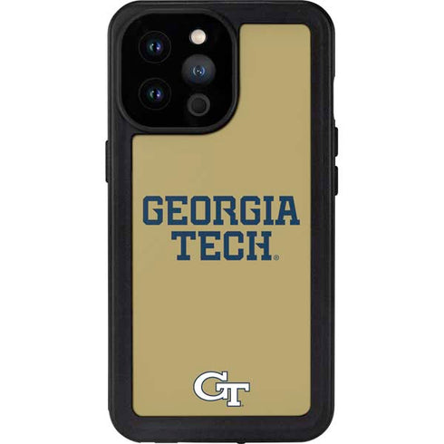 Georgia Institute of Technology LogoType Gold iPhone 14 Pro Max Waterproof Case