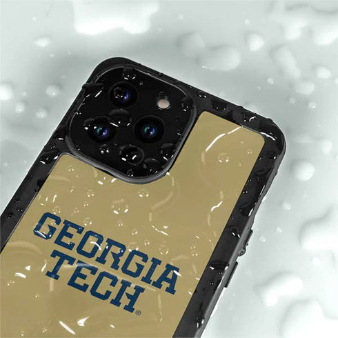 Georgia Institute of Technology LogoType Gold iPhone 14 Pro Max Waterproof Case