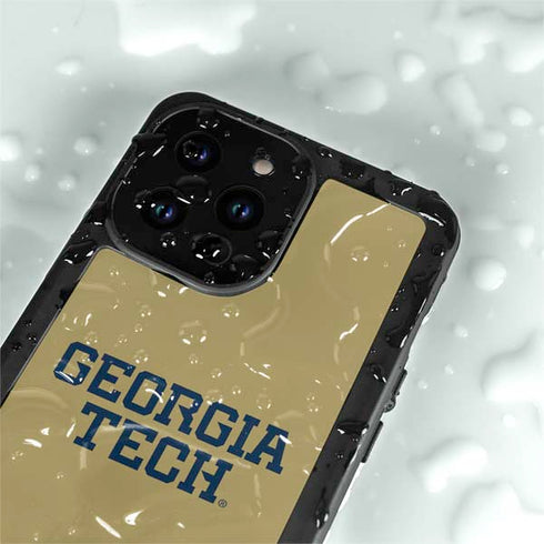 Georgia Institute of Technology LogoType Gold iPhone 14 Pro Waterproof Case