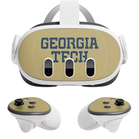 Georgia Institute of Technology LogoType Gold Meta Quest 3 Skin
