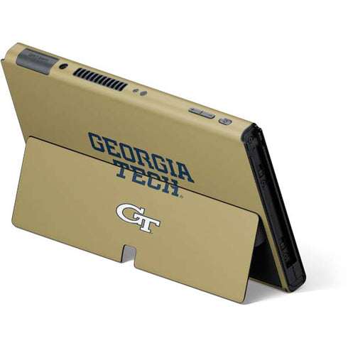 Georgia Institute of Technology LogoType Gold Nintendo Switch OLED (2021) Skin