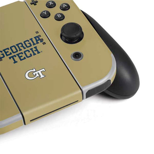 Georgia Institute of Technology LogoType Gold Nintendo Switch OLED (2021) Skin