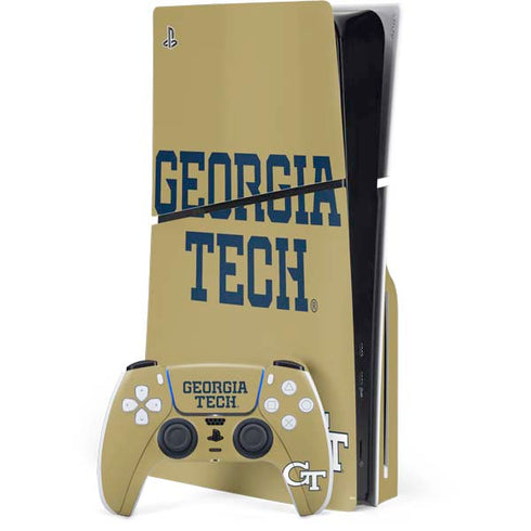 Georgia Institute of Technology LogoType Gold PS5 Slim Disk Bundle Skin
