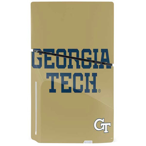 Georgia Institute of Technology LogoType Gold PS5 Slim Disk Console Skin