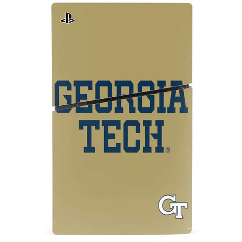 Georgia Institute of Technology LogoType Gold PS5 Slim Digital Edition Console Skin