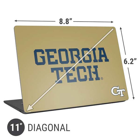 Georgia Institute of Technology LogoType Gold Universal Laptop 11in (8.8 x 6.2in) Skin
