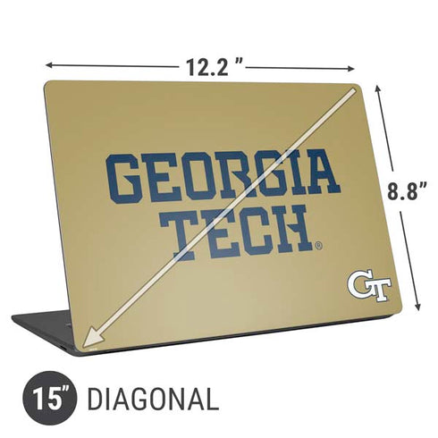 Georgia Institute of Technology LogoType Gold Universal Laptop 15in (12.2 x 8.8in) Skin